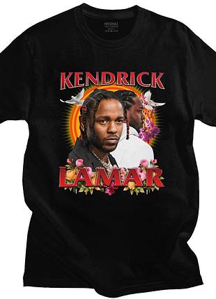 Футболка черная loys kendrick lamar hip-hop s