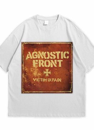 Футболка loys с принтом agnostic front victim in pain белый xs