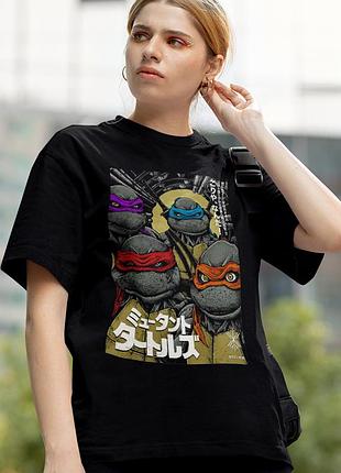 Футболка loys teenage mutant ninja turtles (japan) черный xs