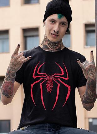 Футболка loys унисекс spider man (with great power comes with great responsibility) черный s
