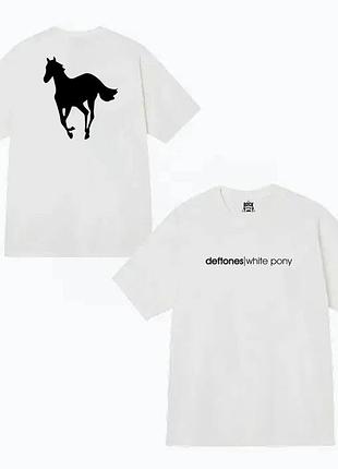 Біла футболка loys deftones white pony футболки дефтонс унісекс xs