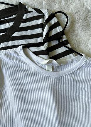 Білий лонгслів h&m 4
