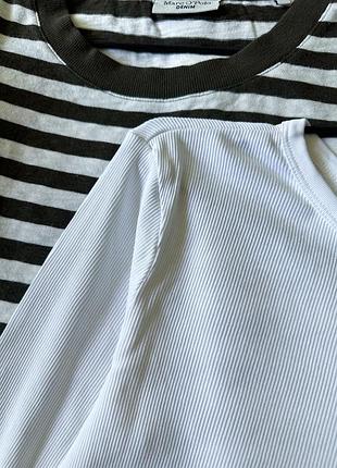 Білий лонгслів h&m 5