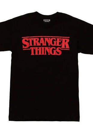 Черная футболка loys stranger things (очень странные дела) черные футболки унисекс (мужская, женская, детская) xl
