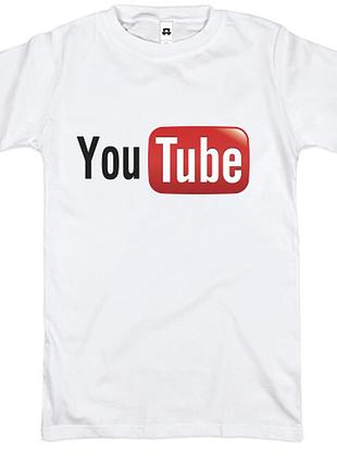 Футболка loys you tube біла ютуб футболки унісекс xs