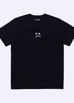 Черная футболка loys lil peep sad face smile футболки лил пип унисекс s