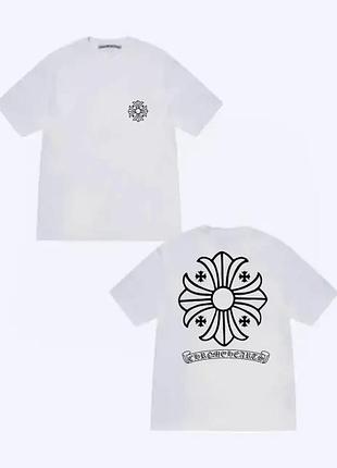 Футболка loys з принтом chrome hearts logo унісекс хром хартс xs