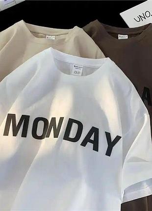 Жіноча стильна оверсайз футболка loys monday, thursday, saturday, tuesday xs