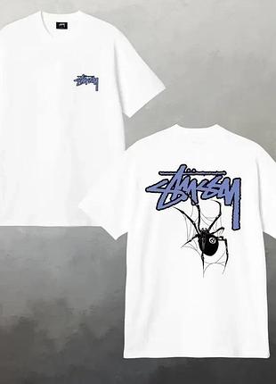Футболка loys брендова із принтом павука stussy xs