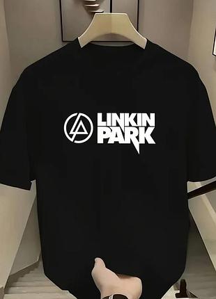 Футболка loys оверсайз з принтом linkin park чорний xs