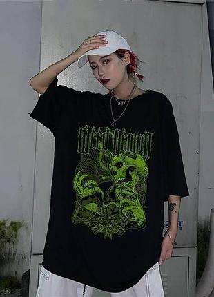 Повсякденна футболка loys з принтом punk scull xs