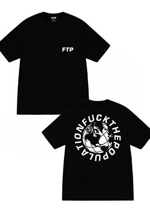 Футболка loys ftp (fuckthepopulation) two-sides чорна унісекс фтп xs