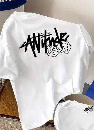 Cтильна футболка loys з принтом stussy білий xs