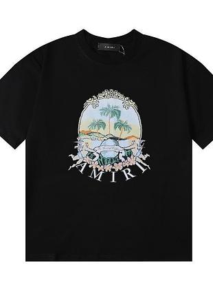 Футболка loys amiri амири черная с высоким качеством 100% бавовны а l