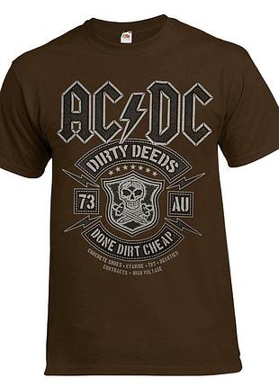 Футболка loys ac/dc dirty deeds коричневый xs