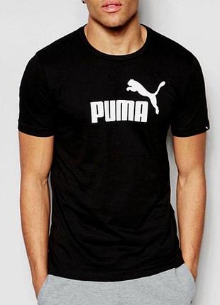 Футболка loys puma пума черная новая 100% хлопок отличное качество xs