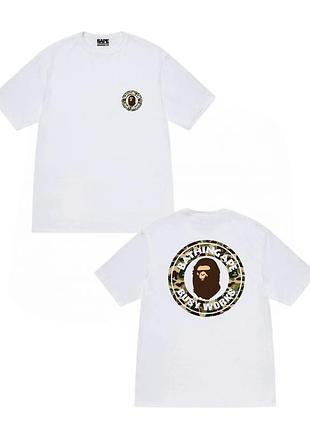 Белая футболка loys bape a bathing ape унисекс бейп бейп xl