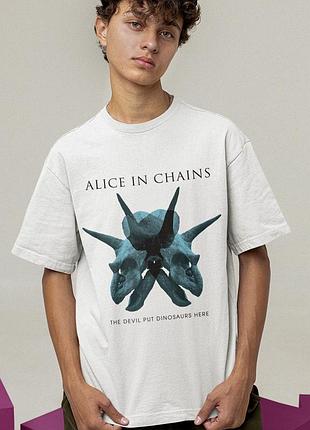 Футболка loys унисекс alice in chains (the devil put dinosaurs here) белый xs