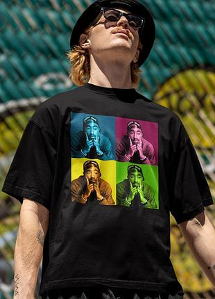 Футболка loys унисекс tupac (popart) черный xxl