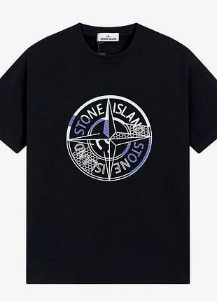 Футболка loys stone island стон айленд черная новая качественная футболка loys из 100% бавовны l