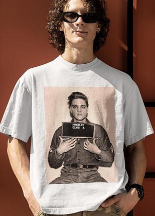 Футболка loys унисекс elvis presley (army mugshot wht) белый xxl