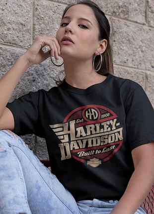 Футболка loys harley davidson (bulit to last) черный xs