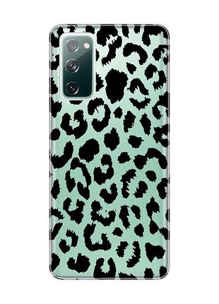 Прозорий чохол на samsung galaxy s20 fe :: леопардовий принт (принт 374)