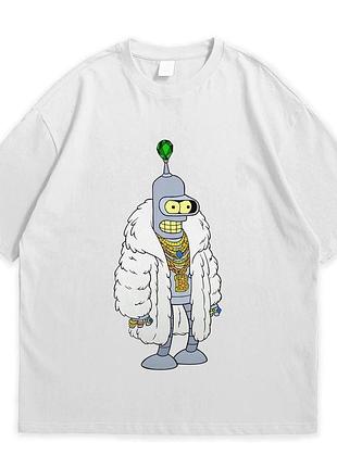 Футболка loys с принтом futurama bender белый xs