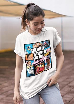 Футболка loys grand theft auto (gta vice city wht) белый xs