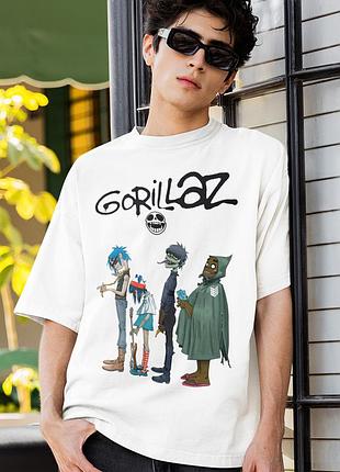 Футболка loys унисекс gorillaz (characters wht) белый xs
