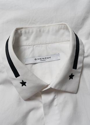 Givenchy paris star & stripe-collar button-down shirt white [smh017135]