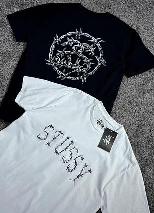 Футболка loys stussy стуси новый брендовый черная 100% хлопок отличное качество xs