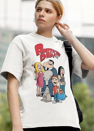 Футболка loys american dad (all characters wht) белый xs