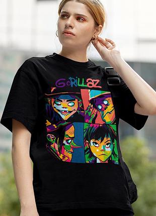 Футболка loys gorillaz черный xs