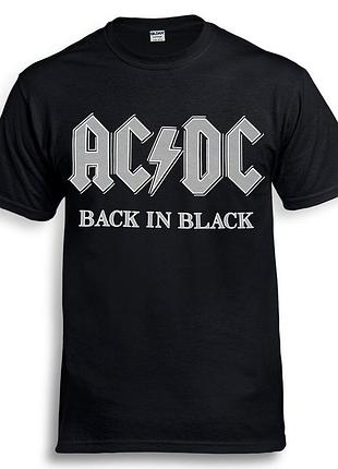 Футболка loys ac/dc back in black gray черный s