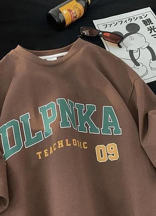 Жіноча стильна футболка loys оверсайз в американському стилі y2k l