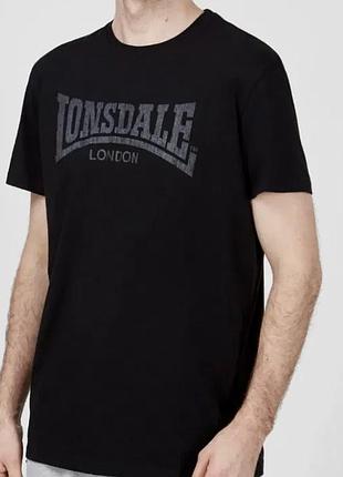 Футболка loys lonsdale лонсдейл черная очень хорошее качество 100% хлопок xs