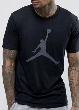 Футболка loys jordan джордан чорна дуже гарна якість 100% бавовна. xxl