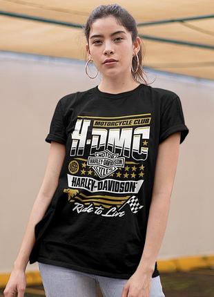 Футболка loys harley davidson (h dmc motorcycle club) черный m