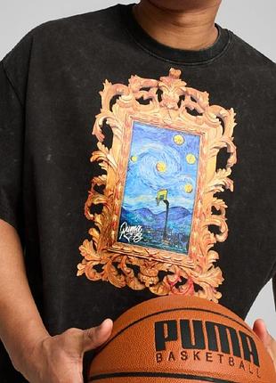 Футболка пума dilan exhibit basketball tee man.розмір l