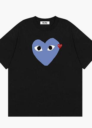 Футболка loys comme des garçons ком дез гарц черная очень хорошее качество 100% хлопок xs