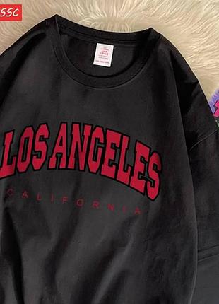 Женский оверсайз футболка loys los angeles черный xxl