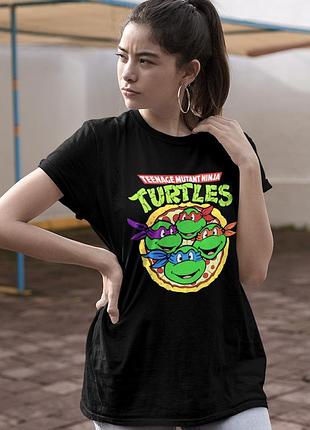 Футболка loys teenage mutant ninja turtles (pizza) чорний xs