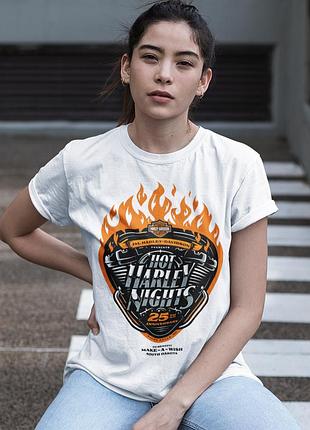 Футболка loys harley davidson (hot harley nights south dakota wht) белый m