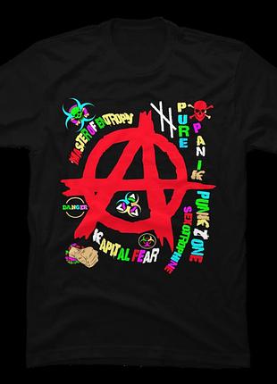 Повсякденна футболка loys з принтом punk anarchy style xl