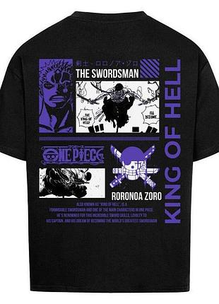 Повсякденна футболка loys з принтом one piece x zoro x king of hell xxl