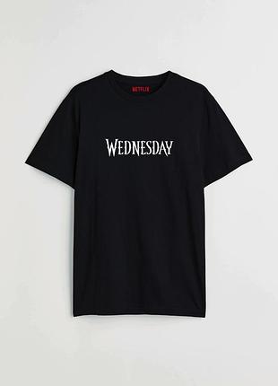 Чорна футболка loys wednesday футболки венсдей уенздей xxl