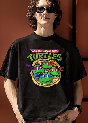 Футболка loys унисекс teenage mutant ninja turtles (pizza) черный xs