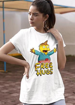Футболка loys the simpsons (free hugs wht) білий xs