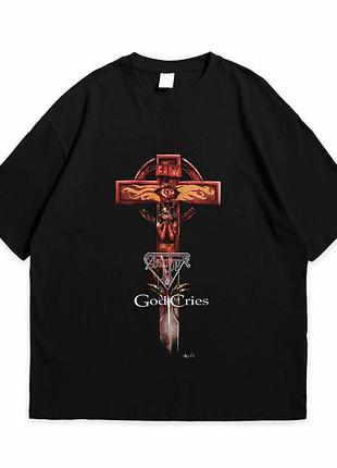 Футболка loys с принтом asphyx god crie черный xs